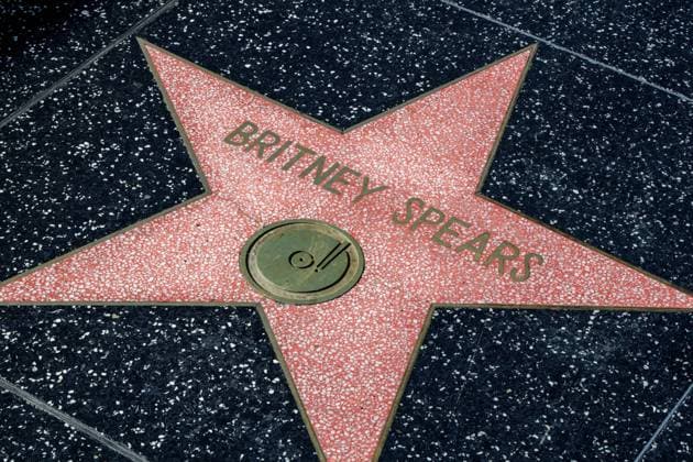 Hollywood Walk of Fame USA, United States of America, California, Los Angeles, 17 02 2020 Hollywood Boulevard, about 2700 stars are embedded in the sidewalk Celebrities are honored who played or still play an important role in the American entertainment industry Category Recording Music Recordings Star for Britney Spears