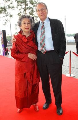 Lea Rosh with Olaf Lemke at the 17 Jewish Film Festival Berlin Brandenburg at the Hans Otto Theater in Potsdam Copyright: xEventpressxHerrmannx