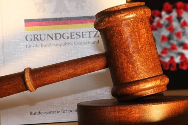 Symbolic image of a court ruling in connection with Corona in Germany Copyright: xx