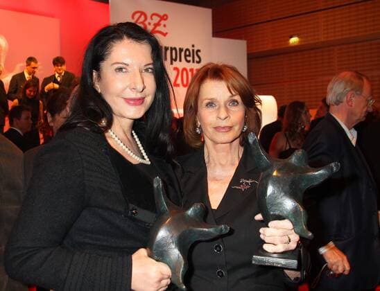 Laureate Marina Abramovic Performance Artist and Senta Berger at the presentation of the B Z Culture Award 2012 in the Ullsteinhalle at Springer Haus in Berlin Copyright: xEventpressxHerrmannx