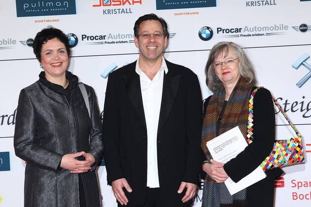Steven Sloane and Prof Tabea Zimmermann and Dr Ottilie Scholz OB Bochum at the presentation of the Steiger Award 2012 in the Jahrhunderthalle in Bochum Copyright: xEventpressxHerrmannx