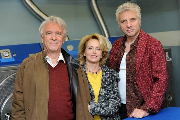 v l Gerd Anthoff, Gisela Schneeberger and Udo Wachtveitl Photo session of the production Im Schleudergang with Gisela Schneeberger in Munich on 13 11 2012. Copyright: xEventpressxHannesxMagerstaedtx