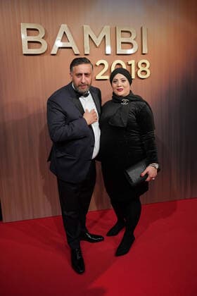 Kida Khodr Ramadan with pregnant wife Meryem Ramadan BAMBI 2018 award ceremony at the Theater am Potsdamer Platz in Berlin Copyright: xEventpressxRadkex