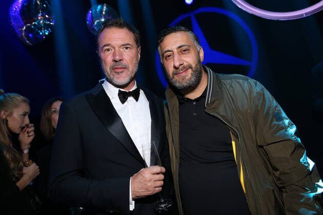 Sebastian Koch and Kida Khodr Ramadan BAMBI 2018 award ceremony at the Theater am Potsdamer Platz in Berlin Copyright: xEventpressxFuhrx