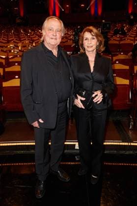 Senta Berger with husband Michael Verhoeven at the closing picture after the award ceremony of the Bavarian Film Award 2019 at the Prinzregententheater in Munich, Germany Copyright: xEventpressxGolejewskix