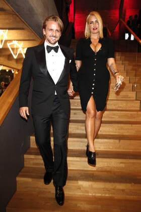 Sarah Connor with boyfriend Florian Fischer on the Red Carpet at the Dreamball 2017 at the Westhafen Event Convention Center WECC in Berlin Copyright: xEventpressxGolejewskix