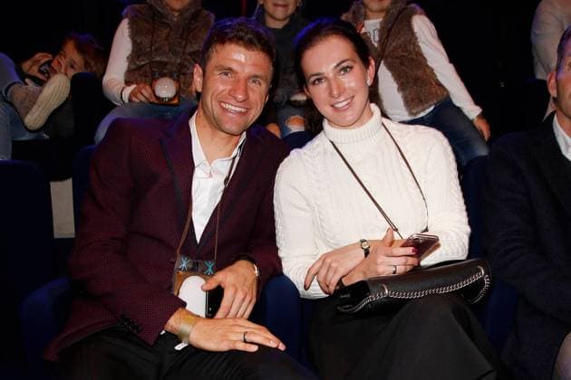 Thomas Müller with his wife Lisa Müller during the break at the world premiere of EQUILA at the Apassionata Showpalast Munich Copyright: xEventpressxGolejewskix