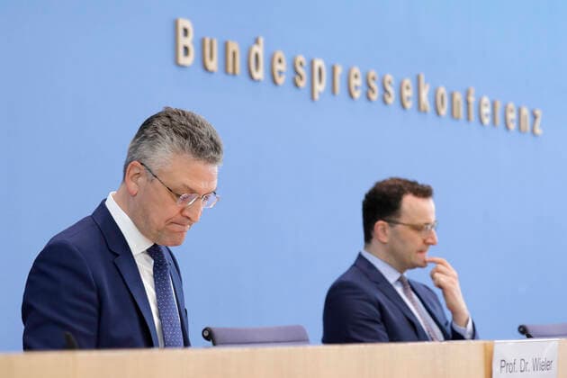 Prof Lothar H Wieler, President Robert Koch Institute RKI , Jens Spahn, Federal Minister of Health, CDU, PK zu Corona Lage vor Ostern, DEU, Berlin, 26 03 2021