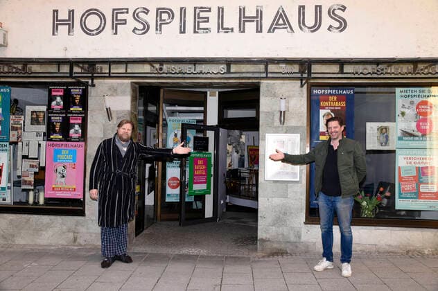 Michael A Grimm and Andreas Bittl at the dress rehearsal of Der Kontrabass at the Hofspielhaus Munich, 25 03 2021 Foto:xS.xAdamx xFuturexImage