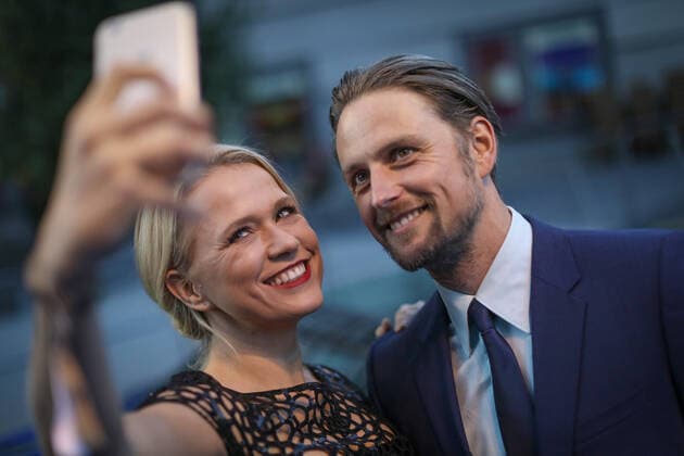Nova Meierhenrich with Axel Schreiber DEUTSCHER SCHAUSPIELERPREIS 2017 at the Zoo Palast cinema in Berlin The DEUTSCHE SCHAUSPIELERPREIS is a very special award given by actors for actors and people who have inspired and promoted the art of acting in a specia Copyright: xEventpressxFuhrx