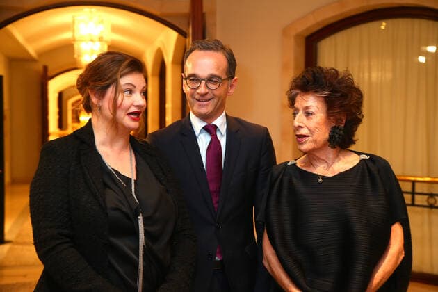 Prize winner Janina Levy, with Heiko Maas and Lea Rosh at the award ceremony of the Prize for Civil Courage against Right-Wing Radicalism, Anti-Semitism and Racism at the Hotel Adlon in Berlin Copyright: xEventpressxHHHx