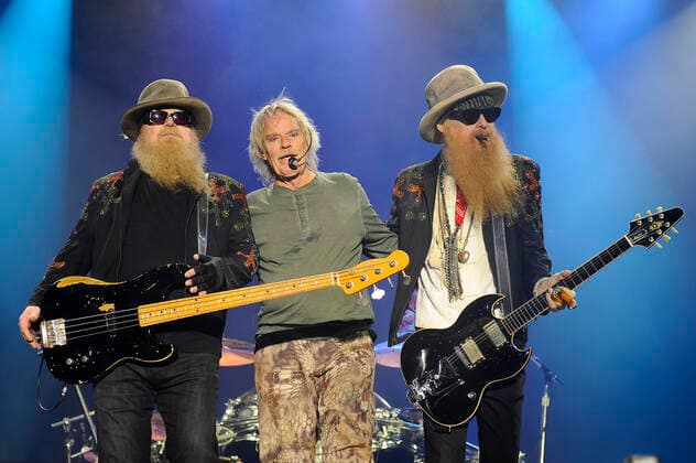 KENT, ENGLAND JULY 30 Dusty Hill, Frank Beard and Billy Gibbons of ZZ Top performing at Ramblin Man Fair, Mote Park on July 30, 2017 in Maidstone, Kent, England EVENTPRESS MAR Copyright: xEventpressxMARx