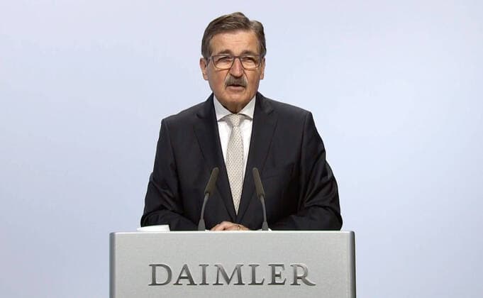 Germany, Stuttgart, 31 02 2021 Annual Meeting of Daimler AG Photo Dr Manfred Bischoff, Chairman of the Supervisory Board of Daimler AG digital photos of the transmission Annual Meeting of Daimler AG