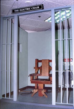 Electric chair at Miami Beach Police Museum Death penalty