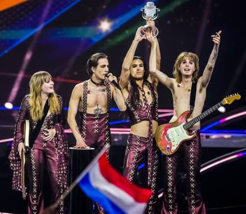 ROTTERDAM Maneskin from Italy wins the Eurovision Song Contest 2021 with the song Zitti E Buoni The song festival is organized in the Netherlands and takes place in an adapted form in Rotterdam Due to the corona virus, only a limited number of visitors are welcome ANP POOL SANDER KING  Copyright: xHollandsexHoogtex xxANPx x431699881x