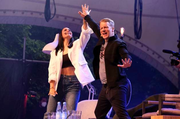 Amira Pocher and Oliver Pocher with the program Die Pochers here at the opening of the concert series Back on Stage at the Gilde Parkbühne Hannover, 03 06 2021 Foto:xU.xStammx xFuturexImage