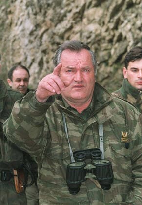 June 8, 2021: Former Bosnian Serb commander Ratko Mladic has lost his appeal against a 2017 conviction for genocide, war crimes and crimes against humanity. The UN court upheld the life sentence for his role in the killing of around 8,000 Bosnian Muslim (Bosniak) men and boys in Srebrenica in 1995. The massacre, in an enclave supposed to be under UN protection, was the worst atrocity in Europe since World War Two. FILE IMAGE SHOT ON: April 16, 1994, Gorazde, Bosnia and Herzegovina: Former Serb Army Commander RATKO MLADIC near the town of Gorazde during the Bosnian War. Gorazde Bosnia and Herzegovina  - ZUMAs107 19940416_jas_s107_003 Copyright: xDraganxStankovichx