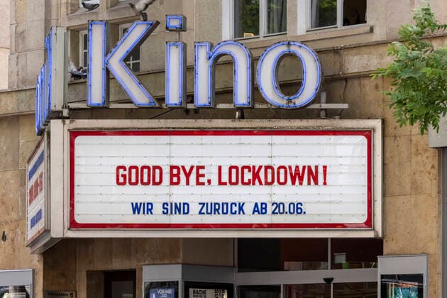 Good bye, Lockdown The Delphi Arthaus Kino in Stuttgart celebrates the opening of cinema and culture, restaurants and shops after the Corona Lockdown 12 06 2021 DEU, Germany, Baden Württemberg, Stuttgart
