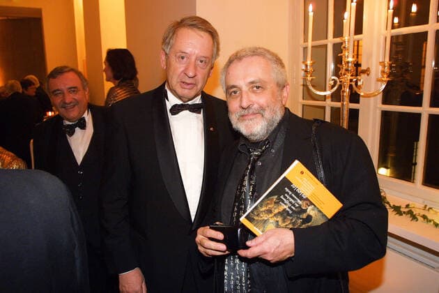 Jewish Museum 09 09 2001 Entrepreneur Paul Spiegel Henryk M Broder Marcin , publicist, gala opening ceremony Jewish Museum, Lindenstrasse 9 14, Berlin 09 09 2001 XXX
