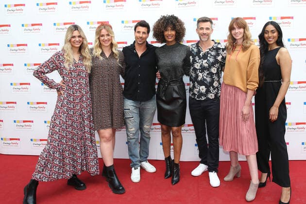 Hamburg, Germany 15 June 2021 Ernsting s family Fashion Show Fall Winter 21 22 on 15 06 2021 at the Museum für Hamburgische Geschichte in Hamburg Pictured Ana Martinovic, Dascha Carriero, Leonard Freier, Marie Amiere, Jo Weil, Sandra Hunke, Sayana Ranjan Museum für Hamburgische Geschichte Hamburg Copyright: xFotostandx xMeyerx