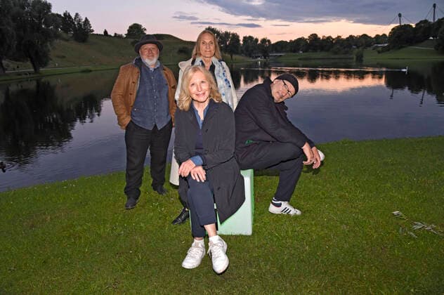 Rainer Kaufmann, Gabriela Sperl, Maren Kroymann and Rainer Bock at the premiere of the TV movie Mutter kündigt at the 38 Filmfest München at the Open Air Kino am Olympiasee Munich, 09 07 2021 Foto:xS.xAdamx xFuturexImage