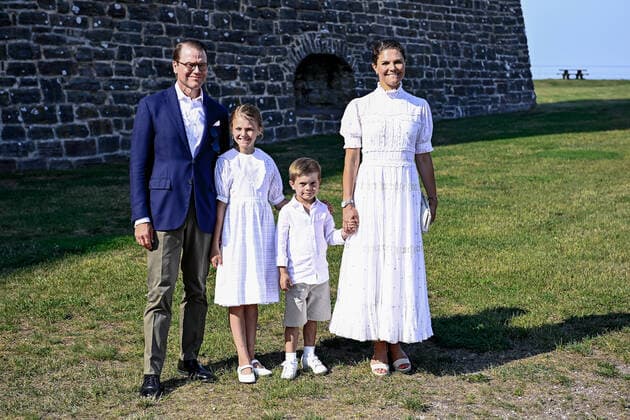 210714 Crown Princess Victoria, Prince Daniel, Princess Estelle and Prince Oscar arrive at Borgholm Castle ahead of the awarding of the Victoria Prize on 14 July 2021 in Borgholm,  Copyright: SUVADxMRKONJIC 1003926920st