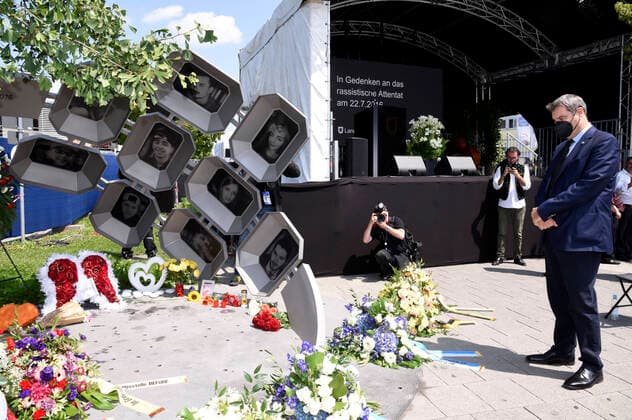 Markus Söder at the commemorative act for the 5th anniversary of the assassination at the OEZ at the memorial For You Munich, 22 07 2021 Foto:xS.xAdamx xFuturexImage