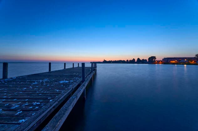 Sunrise at the Steinhuder Meer jetty at pier 82 Steinhude, 24 07 2021 Foto:xU.xStammx xFuturexImage