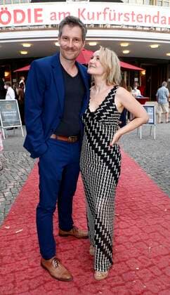Tilmar Kuhn and Katharine Mehrling at the premiere of the play Murder on the Orient Express at the Komödie am Kurfürstendamm in the Schiller Theater Berlin