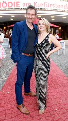 Tilmar Kuhn and Katharine Mehrling at the premiere of the play Murder on the Orient Express at the Komödie am Kurfürstendamm in the Schiller Theater Berlin