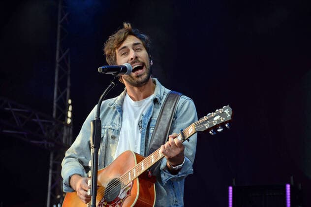 Hamburg the 31 07 2021, Max Giesinger live with his program The Journey on stage at Cruise Inn Open Air on the grounds of Cruise Center Steinwerder in the Port of Hamburg Max Giesinger live with his program The Journey back on stage , Hamburg Hamburg Germany Steinwerder