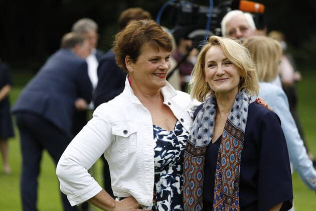 Gayle Tufts L , Entertainer , Germany, Berlin, Presidential Garden of Bellevue Palace, Address by Federal President Frank Walter Steinmeier at a Jazz Concert with Thomas Quasthoff Friends