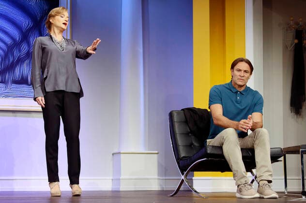 Nina Petri and Bernhard Bettermann at the photo rehearsal for the play Schuhe Taschen Männer at the Komödie Winterhuder Fährhaus Hamburg, 11 08 2021 Foto:xgbrcix xFuturexImage