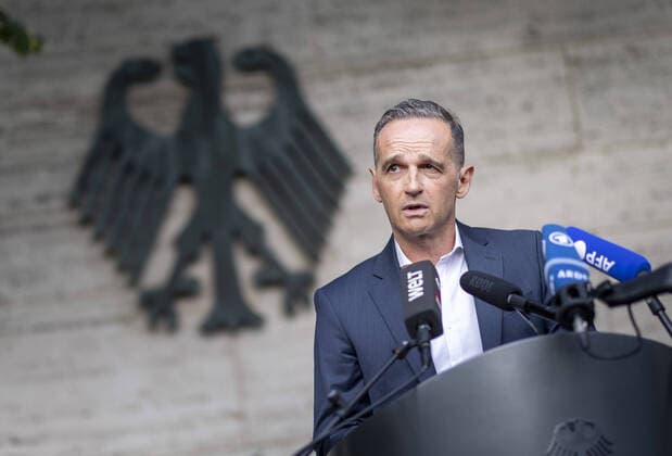 German Foreign Minister Heiko Maas, SPD, issues statement on evacuation of German citizens from Kabul Afghanistan Berlin Germany Copyright: xThomasxImo photothek.netx