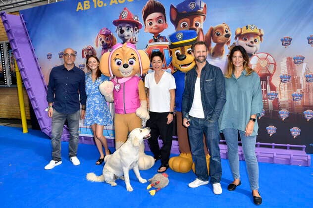 Kai Bösel, Lea van Acken, Dunja Hayali, Marco Krahl and Sara Urbainczyk at the premiere of the cinema film Paw Patrol The movie PAW Patrol The Movie at the cinema in the Kulturbrauerei Berlin, 15 08 2021 Foto:xF.xKernx xFuturexImage