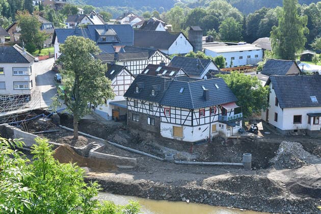The village of Schuld in the Ahr valley destroyed by the flood on Saturday 21 8 2021