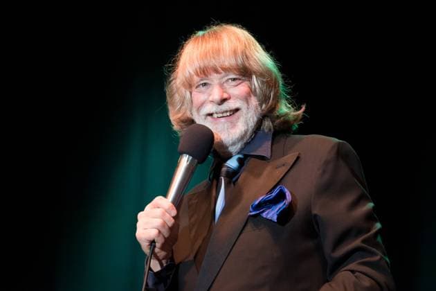 Rostock, Germany 03 September 2021 Artist Helge Schneider with his show, LetÂs Laugh, at the IGA Parkbühne in Rostock Helge Schneider smiling on stage with a microphone in his hand IGA Parkbühne Mecklenburg Vorpommern Copyright: xFotostandx xVoelkerx