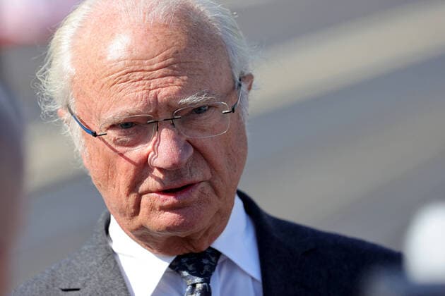 GÖTEBORG 20210905 King Carl XVI Gustaf speaks during the inaguration of Hisingsbron Hisings bridge in in Gothenburg, Sweden, 5 September, 2021 GÖTEBORG Sweden x9200x,  Copyright: xAdamxIhse TTx INAUGURATION BRIDGE