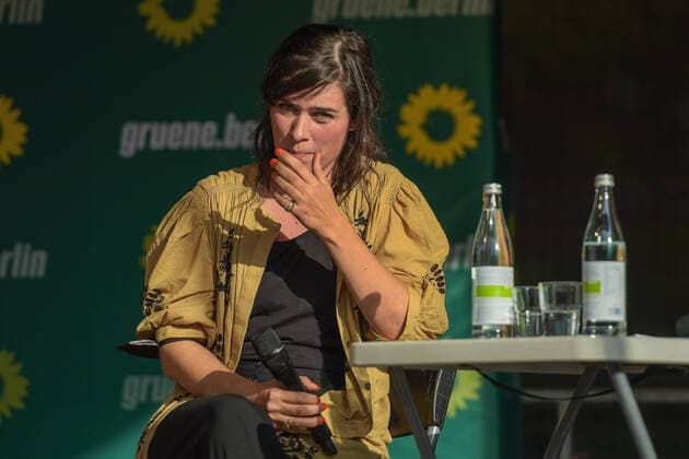 07 09 2021,xlakx,politics,election campaign tour Annalena Baerbock in Berlin emspor,actress Nora Tschirner Berlin