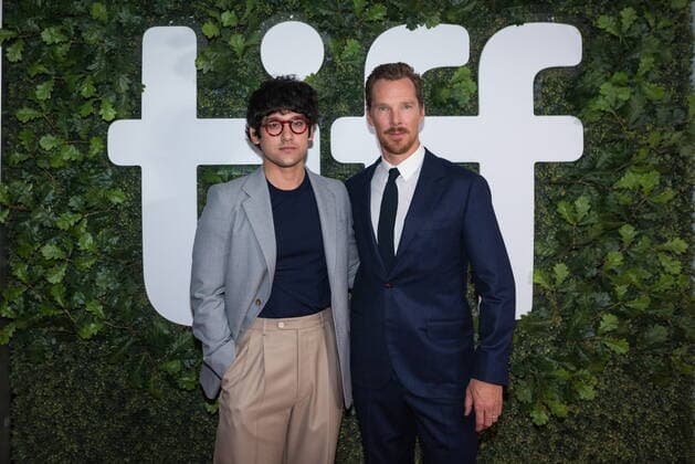 Toronto International Film Festival - The Electric Life of Louis Wain Premiere September 11, 2021, Toronto, on, Canada: Director Will Sharpe and actor Benedict Cumberbatch, pose for a photograph on the red carpet for the film The Electrical Life of Louis Wain during the Toronto International Film Festival in Toronto on, Saturday, September 11, 2021. Toronto Canada  - ZUMAc35_ 20210911_zaf_c35_151 Copyright: xTijanaxMartinx