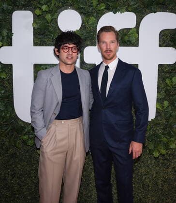 Toronto International Film Festival - The Electric Life of Louis Wain Premiere September 11, 2021, Toronto, on, Canada: Director Will Sharpe and actor Benedict Cumberbatch, pose for a photograph on the red carpet for the film The Electrical Life of Louis Wain during the Toronto International Film Festival in Toronto on, Saturday, September 11, 2021. Toronto Canada  - ZUMAc35_ 20210911_zaf_c35_157 Copyright: xTijanaxMartinx