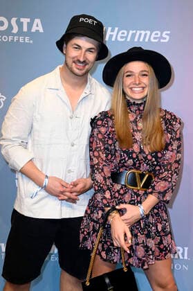 Nicolas Puschmann and Lola Weippert at the Tom Tailor Fashion Show at About You Fashion Week at Kraftwerk Berlin Berlin, 15 09 2021 Foto:xF.xKernx xFuturexImage