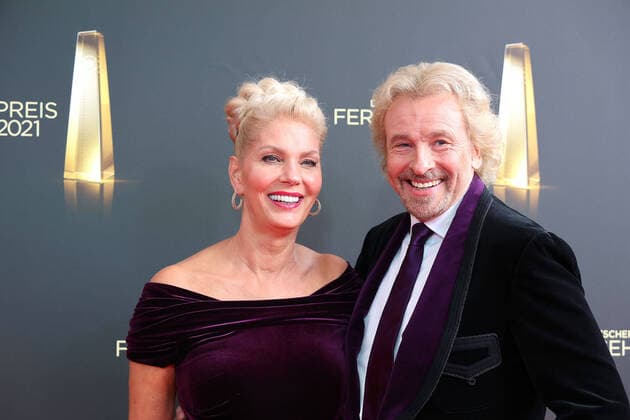 Thomas Gottschalk and Karina Mross arriving at the German Television Award Ceremony on 16 09 2021 in Cologne German Television Award Ceremony 2021 in Cologne