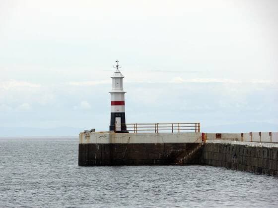 Harbor entrance of Ramsey on the Isle of Man, 12.10.2020, Copyright: xJens-Schade-Comx Panthermedia25945288