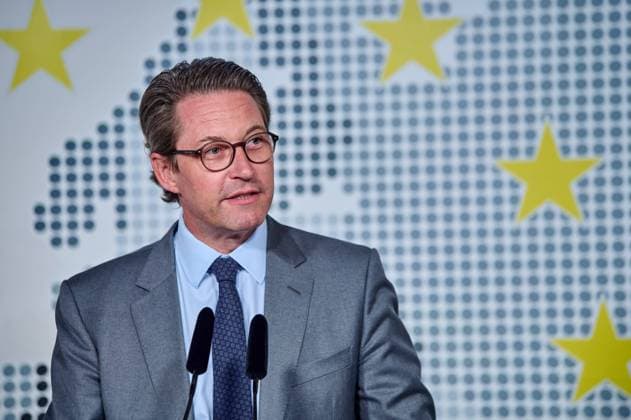 German Transport Minister Andreas Scheuer at the arrival of the special EU train Connecting Europe Express CEE at Berlin s Südkreuz station, where he meets th