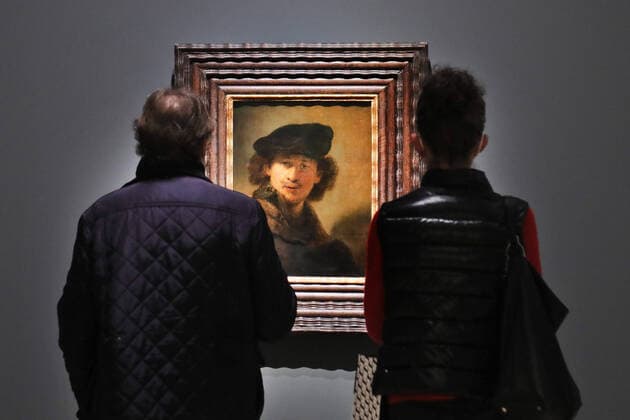 05 10 2021, Frankfurt am Main, DEU, The exhibition Nennt mich Rembrandt Durchbruch in Amsterdam (Call me Rembrandt Breakthrough in Amsterdam) at the Staedel Museum looks for the first time at Rembrandts success story from the young, ambitious artist from Leiden to the famous master in Amsterdam 60 works of art by Rembrandt enter into a dialog