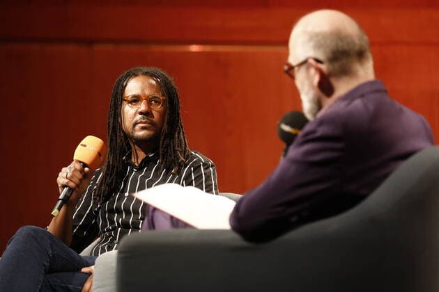 Colson Whitehead, Thomas Böhm, Frahling, Germany, Berlin, Pulitzer Prize winner Colson Whitehead and his new novel Harlem Shuffle , radioeins and rbbKultur invite to German premiere