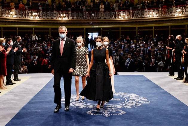 Spanish King Felipe VI and Princess of Asturias Leonor de Borbon during the delivery of the Princess of Asturias Awards 2021 in Oviedo, on Friday 22 October 2021 Cordon Press