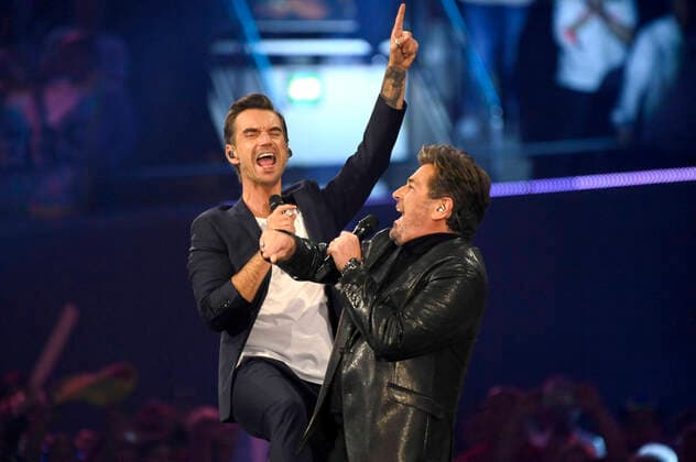 Florian Silbereisen and Thomas Anders in the TV show Schlagerbooom 2021 Everything sparkles Everything glitters in the Dortmund Westfalenhalle Dortmund, 23 10 2021 Foto:xF.xKernx xFuturexImage