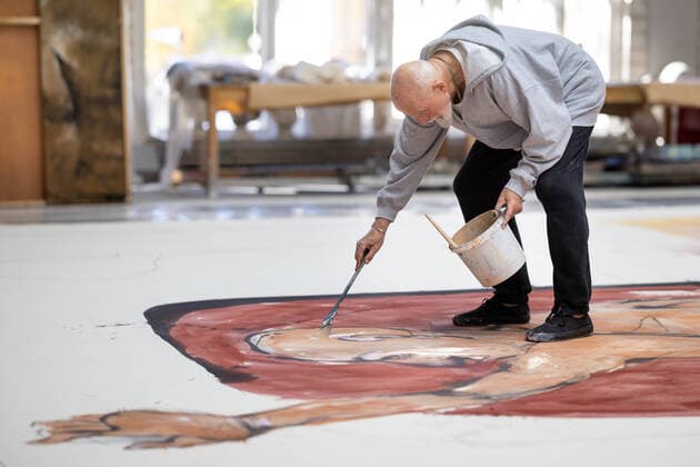 Markus Lüpertz The artist Markus Lüpertz is painting the stage design for the opera La Boheme at the Meininger Theater The painter, sculptor and former rector of the Düsseldorf Art Academy is considered one of the most famous contemporary German artists and will be responsible for the direction, stage design and costumes for the Puccini opera at the theater Meininge